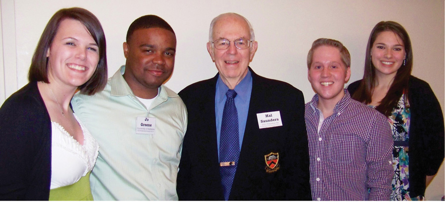 UA students are shown here with Ambassador Hal Saunders, founder of Sustained Dialogue.